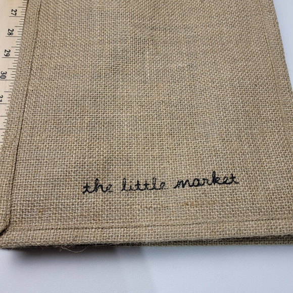 Burlap Bag Human Rights Watch Brown Black Minimalist Casual Open Hand Bag Tote - Picture 5 of 8